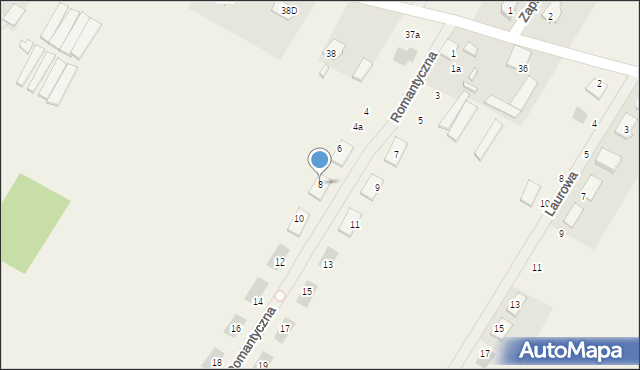 Dosin, Romantyczna, 8, mapa Dosin