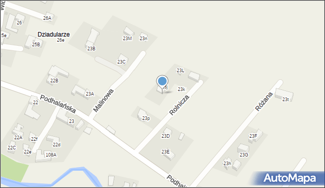 Dzianisz, Rolnicza, 7, mapa Dzianisz