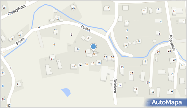 Dzięgielów, Rolnicza, 10, mapa Dzięgielów