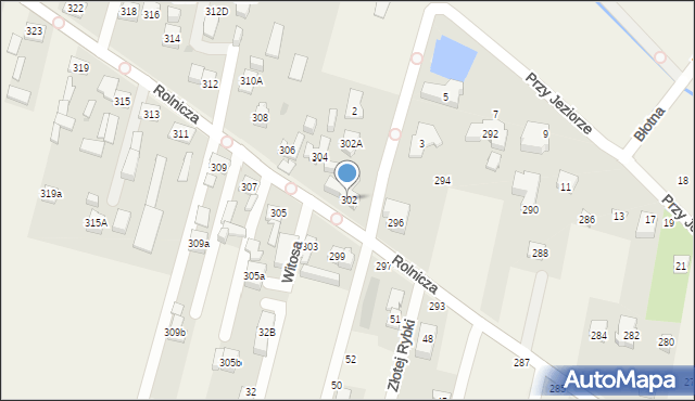 Dziekanów Polski, Rolnicza, 302, mapa Dziekanów Polski