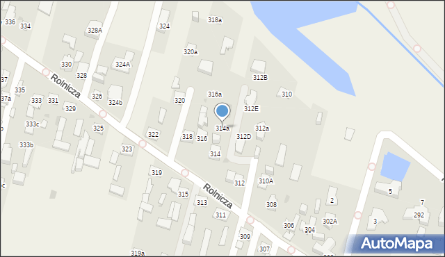 Dziekanów Polski, Rolnicza, 314a, mapa Dziekanów Polski