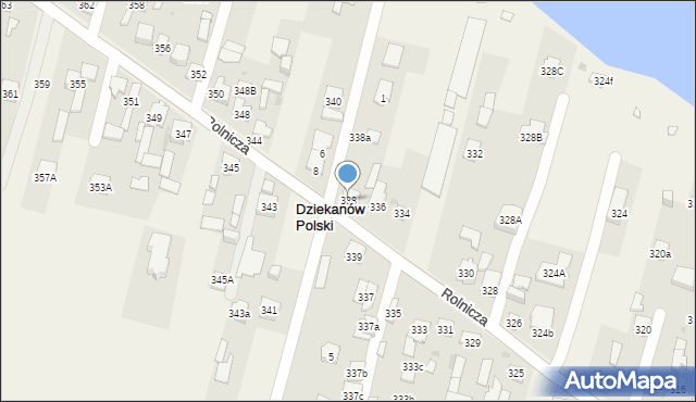 Dziekanów Polski, Rolnicza, 338, mapa Dziekanów Polski