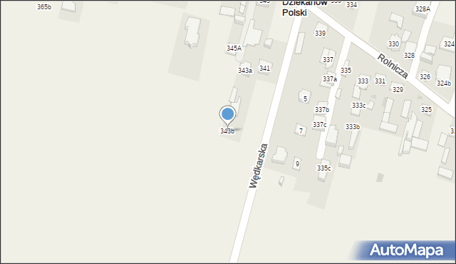 Dziekanów Polski, Rolnicza, 343b, mapa Dziekanów Polski