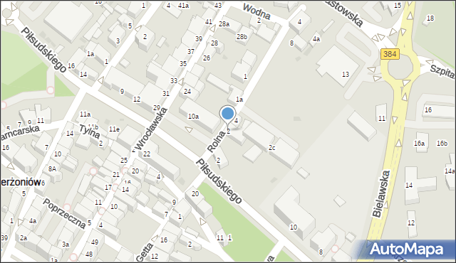 Dzierżoniów, Rolna, 2, mapa Dzierżoniów