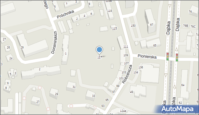 Elbląg, Robotnicza, 117, mapa Elbląga