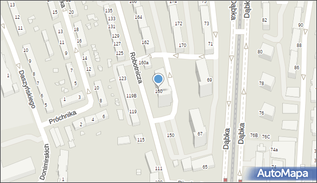 Elbląg, Robotnicza, 160, mapa Elbląga