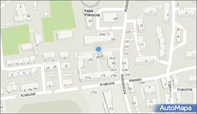 Elbląg, Robotnicza, 181f, mapa Elbląga
