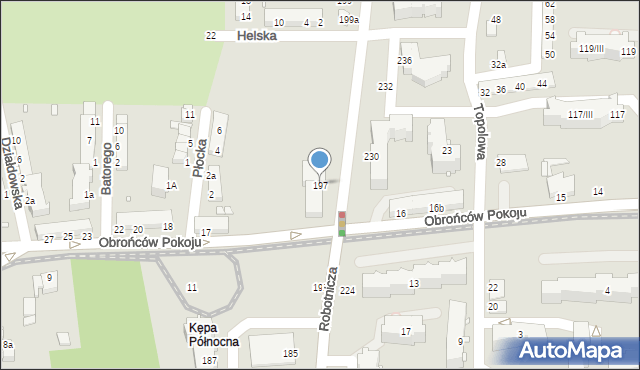 Elbląg, Robotnicza, 197, mapa Elbląga