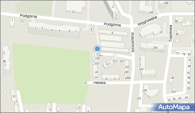 Elbląg, Robotnicza, 227, mapa Elbląga