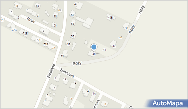 Falenty Duże, Róży, 46, mapa Falenty Duże
