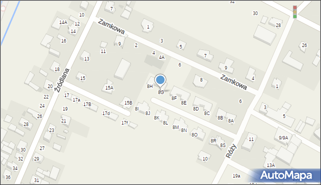 Falenty Duże, Róży, 8G, mapa Falenty Duże