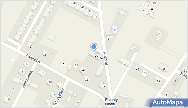 Falenty Nowe, Rozbrat, 2D, mapa Falenty Nowe