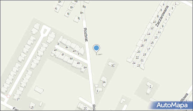 Falenty Nowe, Rozbrat, 3b, mapa Falenty Nowe