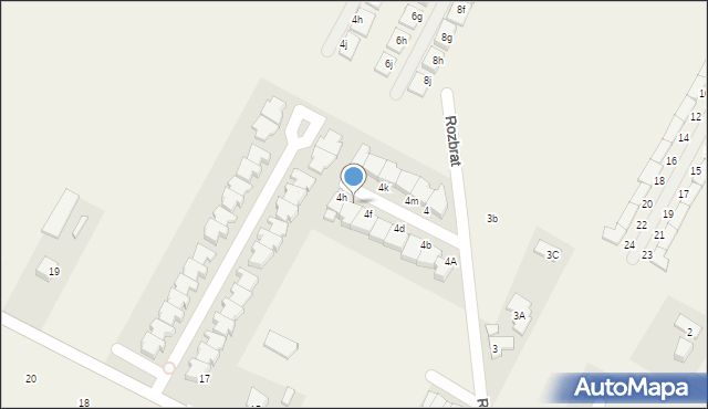 Falenty Nowe, Rozbrat, 4g, mapa Falenty Nowe