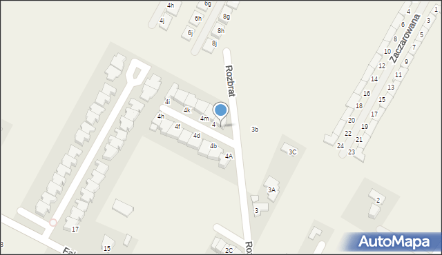 Falenty Nowe, Rozbrat, 4n, mapa Falenty Nowe