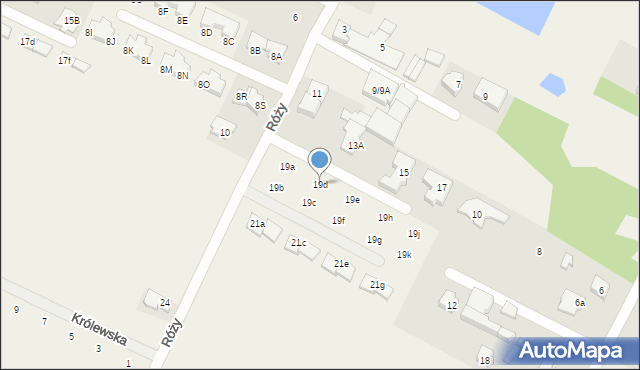 Falenty Nowe, Róży, 19d, mapa Falenty Nowe