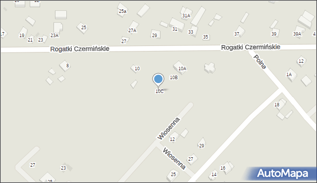 Gąbin, Rogatki Czermińskie, 10C, mapa Gąbin