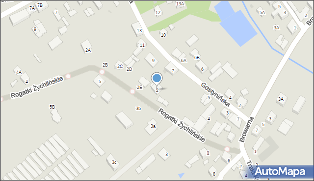 Gąbin, Rogatki Żychlińskie, 2, mapa Gąbin