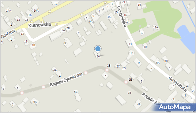 Gąbin, Rogatki Żychlińskie, 2A, mapa Gąbin