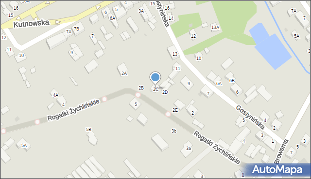 Gąbin, Rogatki Żychlińskie, 2C, mapa Gąbin