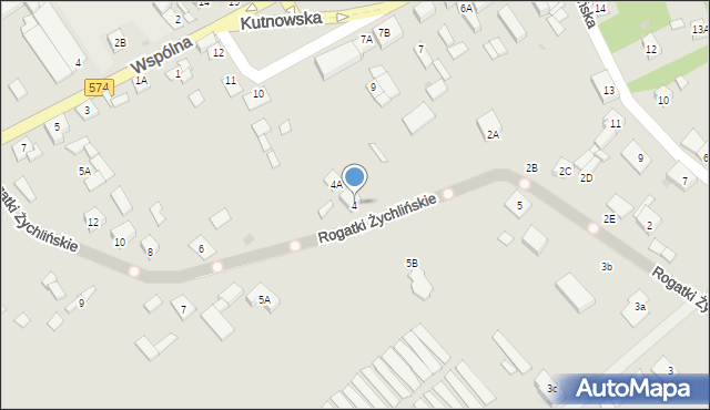 Gąbin, Rogatki Żychlińskie, 4, mapa Gąbin