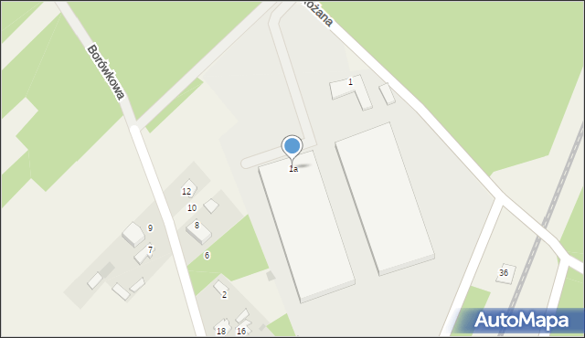 Gaj, Różana, 1a, mapa Gaj