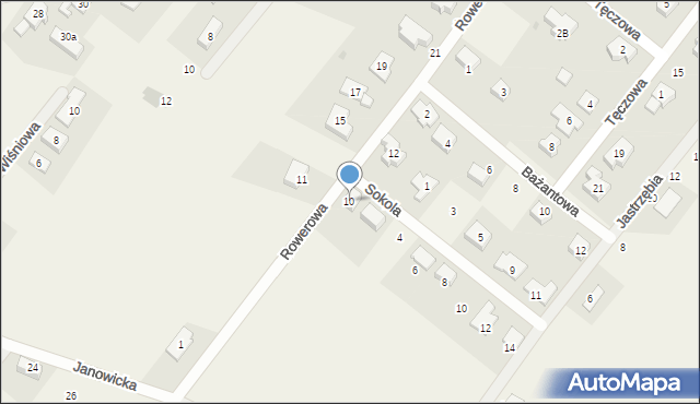 Gajków, Rowerowa, 10, mapa Gajków