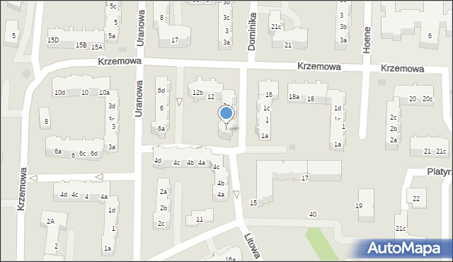 Gdańsk, Rozrażewskiego Hieronima, bp., 2a, mapa Gdańska