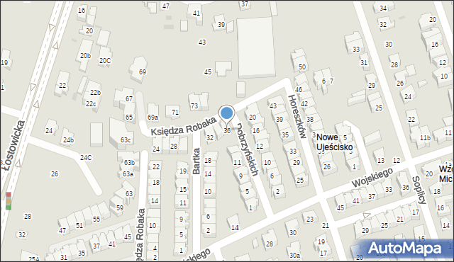 Gdańsk, Robaka, ks., 36, mapa Gdańska