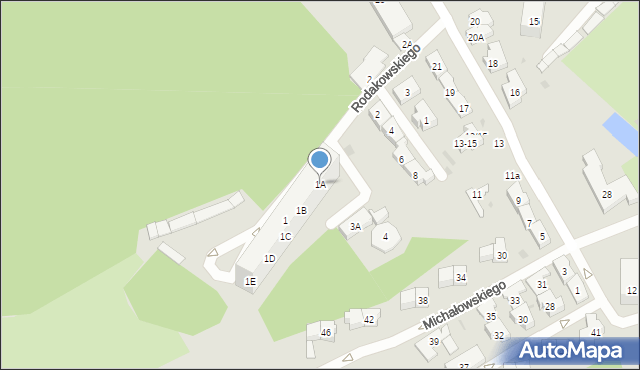 Gdańsk, Rodakowskiego Henryka, 1A, mapa Gdańska