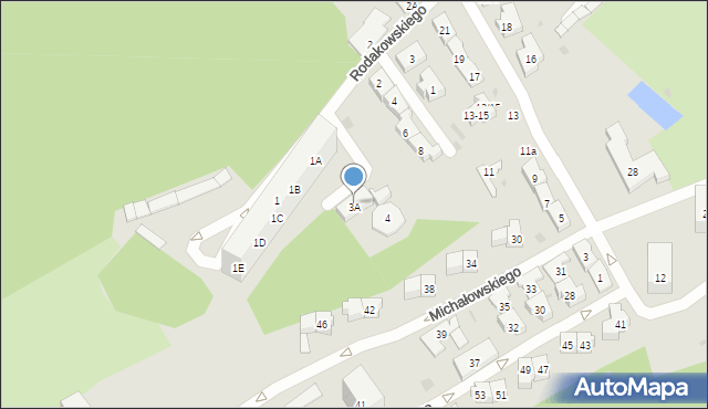 Gdańsk, Rodakowskiego Henryka, 3A, mapa Gdańska