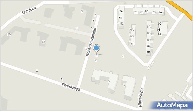 Gdańsk, Rożankowskiego Aleksandra, 4, mapa Gdańska