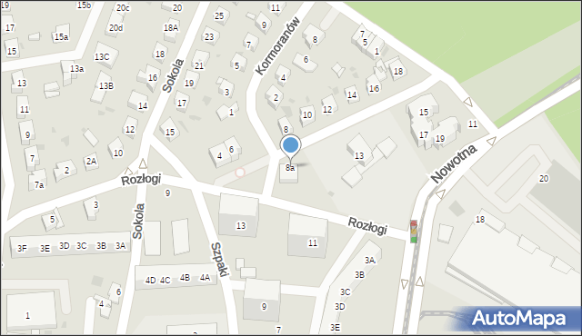 Gdańsk, Rozłogi, 8a, mapa Gdańska