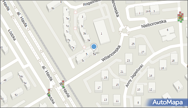 Gdańsk, Rogalińska, 5a, mapa Gdańska