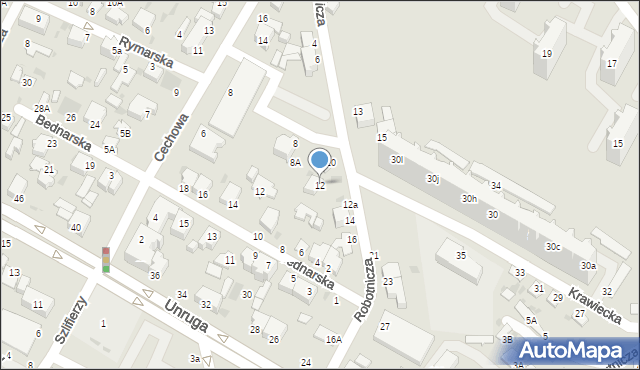 Gdynia, Robotnicza, 12, mapa Gdyni