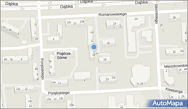 Gdynia, Romanowskiego Bolesława, kmdr., 14, mapa Gdyni