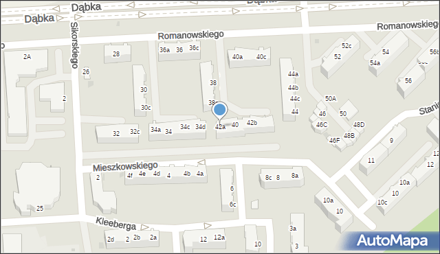 Gdynia, Romanowskiego Bolesława, kmdr., 42a, mapa Gdyni