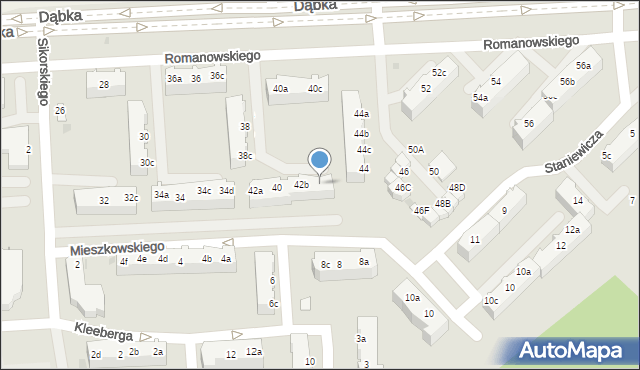 Gdynia, Romanowskiego Bolesława, kmdr., 42c, mapa Gdyni