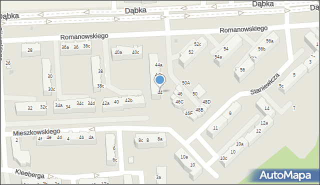 Gdynia, Romanowskiego Bolesława, kmdr., 44, mapa Gdyni