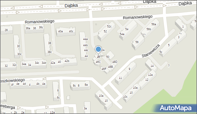 Gdynia, Romanowskiego Bolesława, kmdr., 46, mapa Gdyni