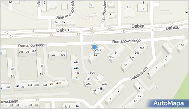 Gdynia, Romanowskiego Bolesława, kmdr., 52b, mapa Gdyni