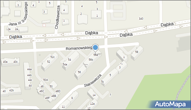 Gdynia, Romanowskiego Bolesława, kmdr., 56a, mapa Gdyni