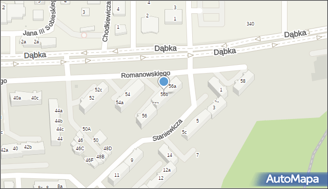 Gdynia, Romanowskiego Bolesława, kmdr., 56b, mapa Gdyni