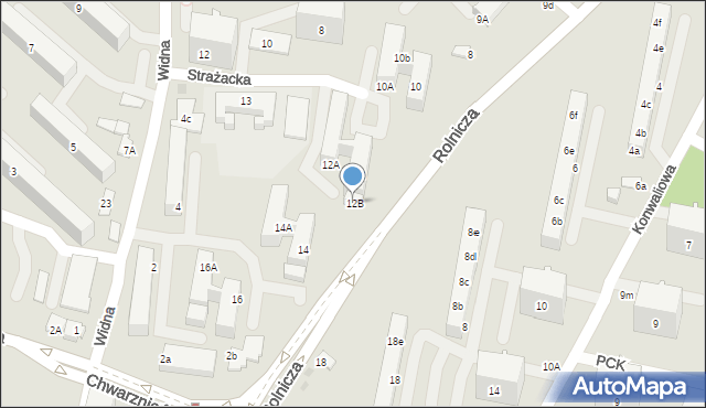 Gdynia, Rolnicza, 12B, mapa Gdyni