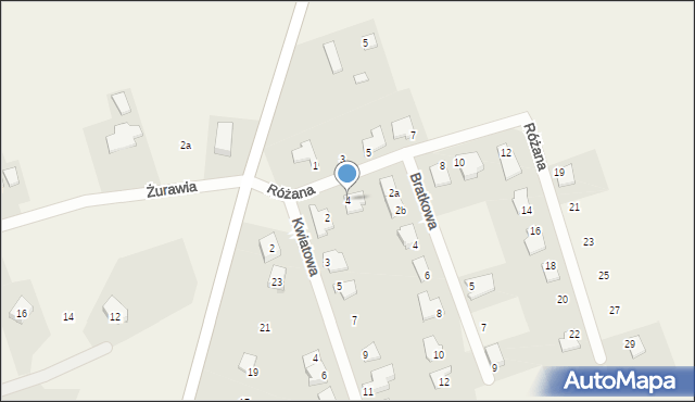 Giedajty, Różana, 4, mapa Giedajty