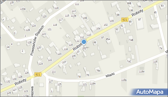 Gierałtowice, Roboty, ks., 101, mapa Gierałtowice