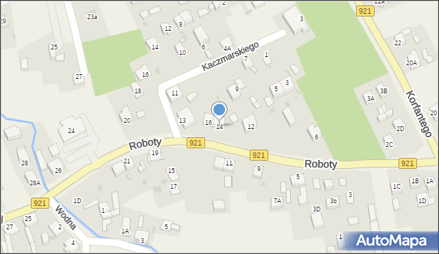 Gierałtowice, Roboty, ks., 14, mapa Gierałtowice