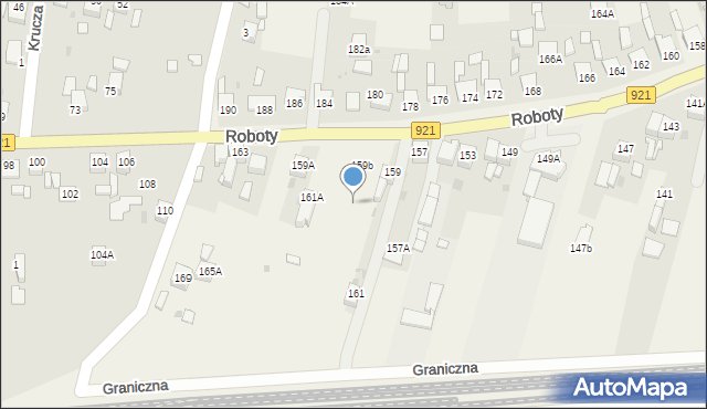 Gierałtowice, Roboty, ks., 159d, mapa Gierałtowice