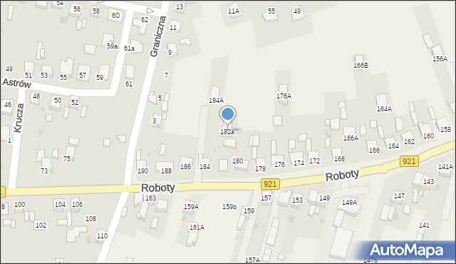 Gierałtowice, Roboty, ks., 182a, mapa Gierałtowice