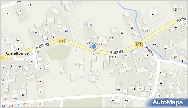 Gierałtowice, Roboty, ks., 33, mapa Gierałtowice